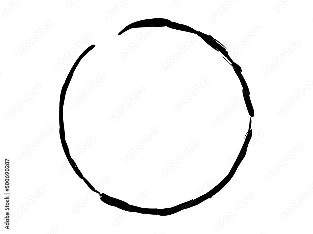 Grunge circle made of black paint.Grunge oval shape made for marking. Grunge circle made of black paint.Grunge oval shape made for marking.