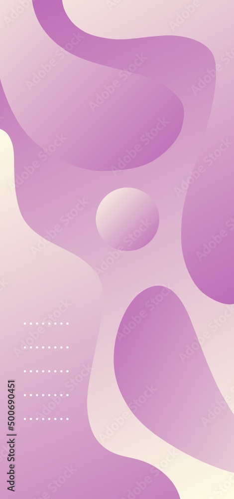 Colorful wallpaper. Abstract background with geometric elements. Light pink abstract gradient wallpaper with beautiful fluid shapes. Best mobile wallpaper.