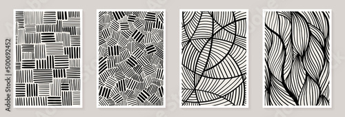 Creative minimalist hand painted Abstract art grunge background with black line abstract art. Design for wall decoration, postcard, poster or brochure, home decoration