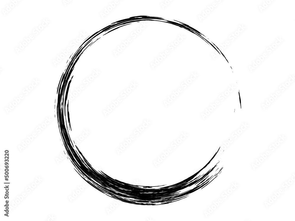 Grunge circle made of black paint.Grunge oval shape made for marking. Grunge circle made of black paint.Grunge oval shape made for marking.