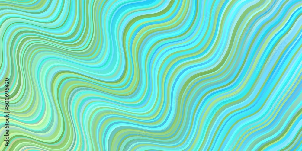 Fototapeta premium Light Blue, Yellow vector texture with curves.