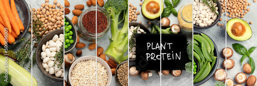 Fotografiet Collage of plant protein food