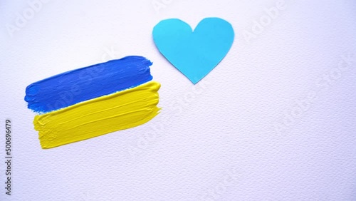 Ukrainian flag on a white background