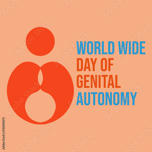 vector graphic of world wide day of genital autonomy good for national world wide day of genital autonomy celebration. flat design. flyer design.flat illustration.