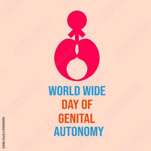 vector graphic of world wide day of genital autonomy good for national world wide day of genital autonomy celebration. flat design. flyer design.flat illustration.