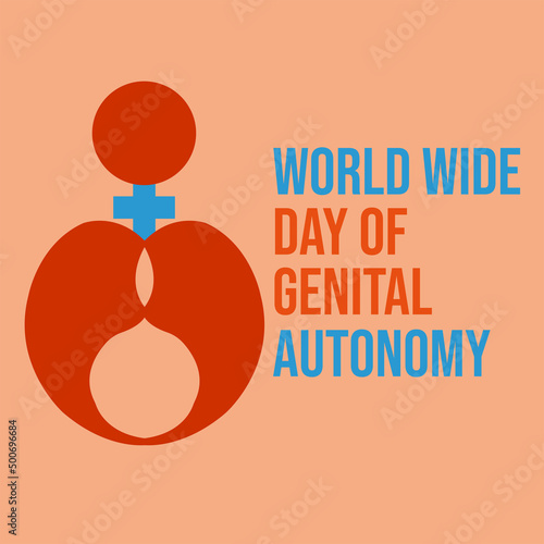 vector graphic of world wide day of genital autonomy good for national world wide day of genital autonomy celebration. flat design. flyer design.flat illustration.