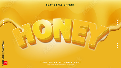 Editable vector text effect beautiful honey text style concept Premium Vector