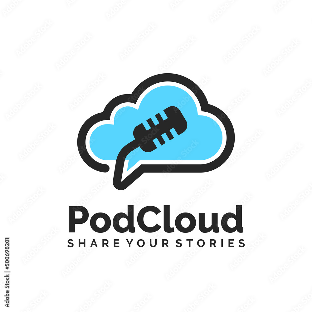 Cloud podcast logo design Cloud podcast logo design