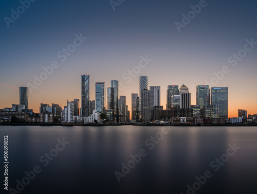 Canary Wharf after Sunset © Ross