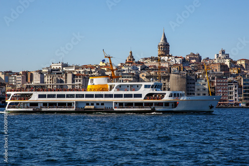 The ferry in Istanbul, Bosphorus transport. photo