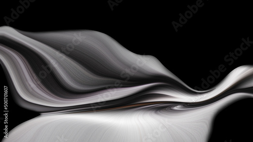 Abstract luxury Flowing Black White Fiber Background