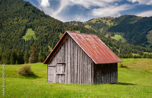 Old wooden hut Alps Bavaria Germany © waku