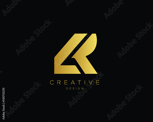 Creative Minimal Letter LR Logo Design | Unique LR Monogram