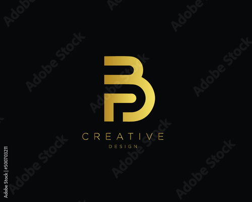 Valokuva Creative Minimal Letter BP PB Logo Design | Unique PB BP Monogram