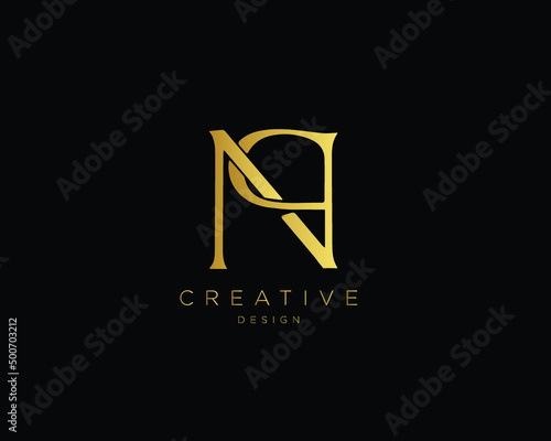 Creative Minimal Letter NQ NP Logo Design | Unique NP NQ Monogram