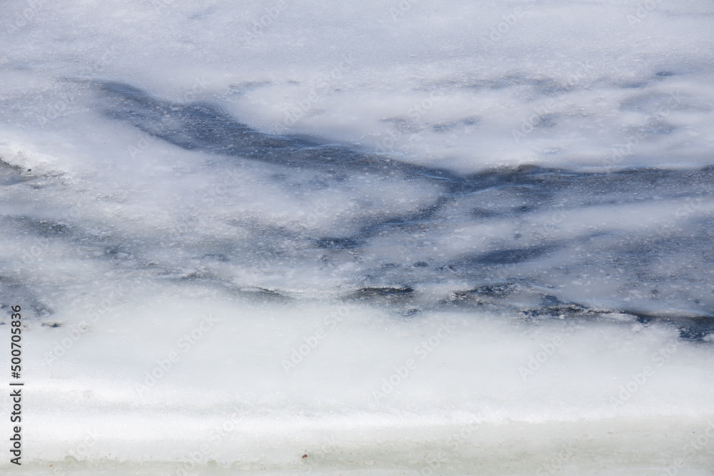 Frozen ice on lake finland