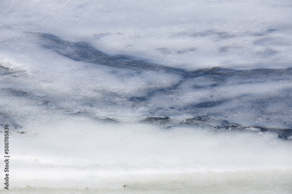 Obraz premium Frozen ice on lake finland