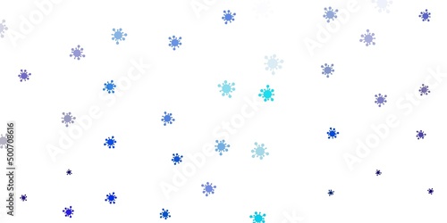 Light pink, blue vector texture with disease symbols.
