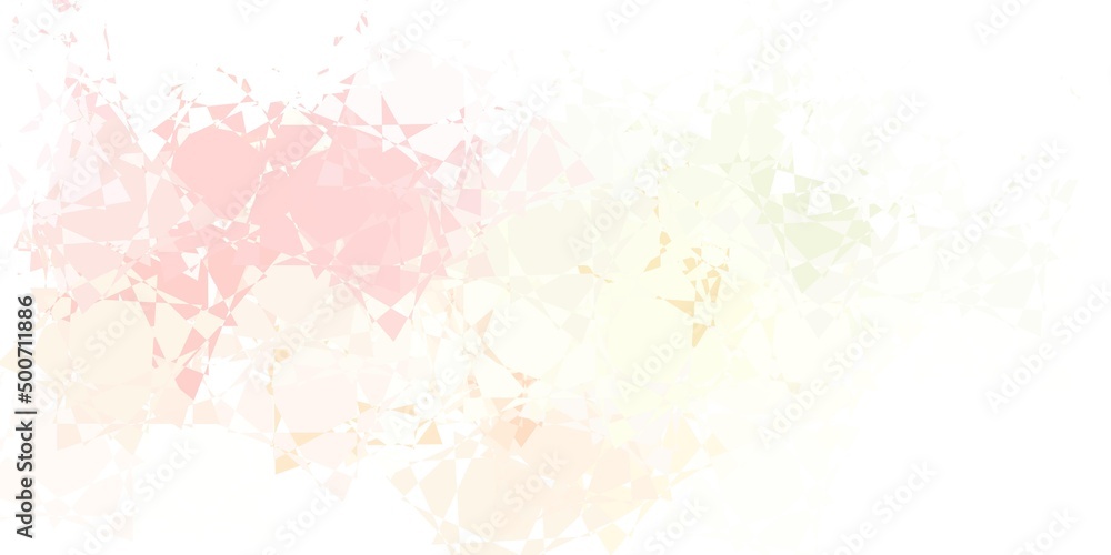 Light Pink, Green vector template with triangle shapes.