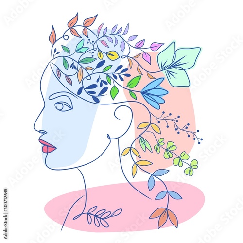 girl with flowers