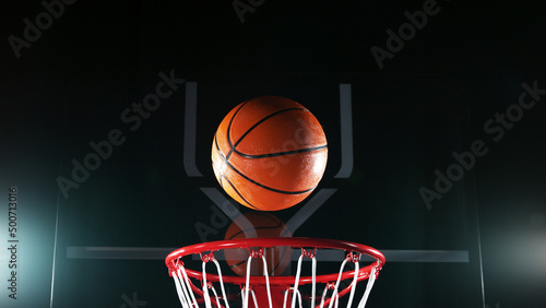 Detail of basketball ball photo