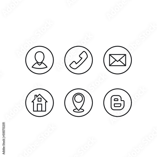 Communication and Contact icons for Resumes, business card, mobile apps, websites and other digital or printed media