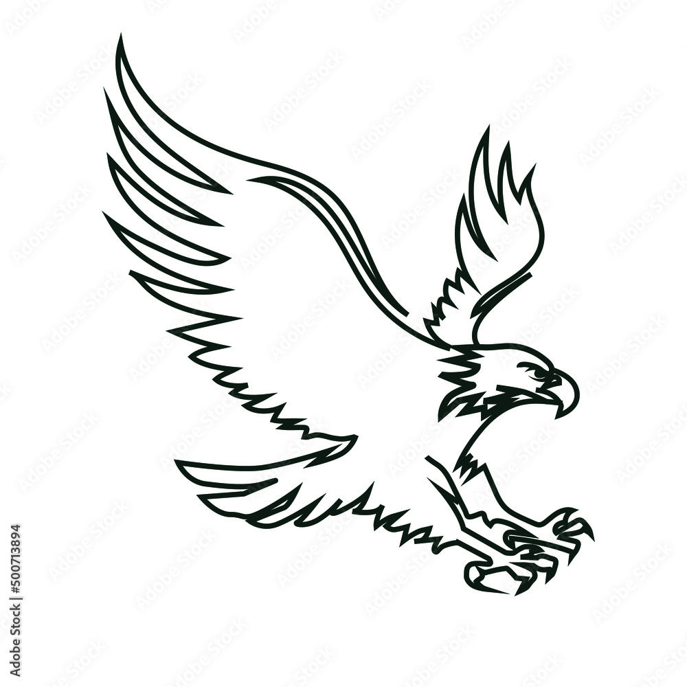 Eagle stock illustration on white background.eps