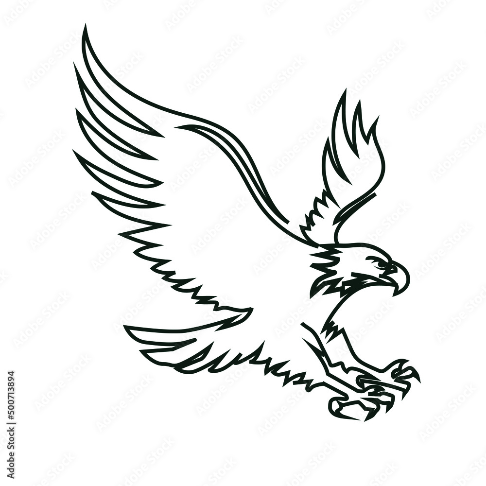 Obraz premium Eagle stock illustration on white background.eps