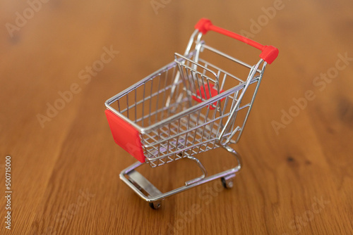 Shopping cart on digital ba...