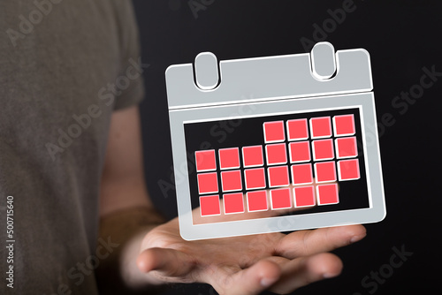 Minimal calendar icon with ...