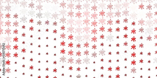 Light Purple, Pink vector background with covid-19 symbols.