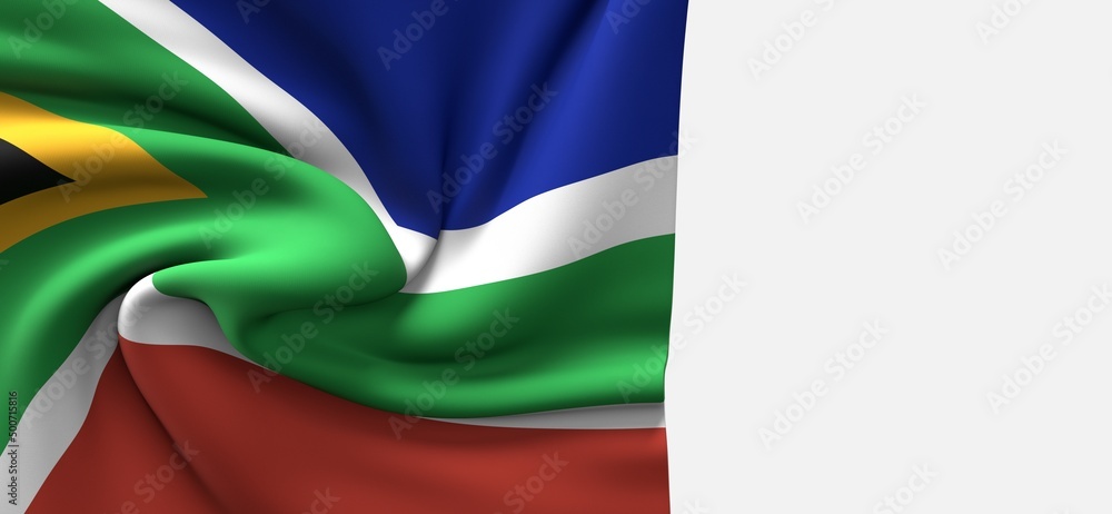 south africa national flag in 3d south africa national flag in 3d
