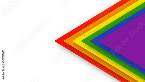 Abstract geometric red, orange, yellow, green, blue and purple lgbt color background. June LGBTQ Historical Pride Month. Background with rainbow color copy space for text. Vector illustration