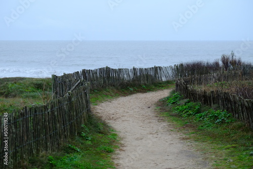 A small path along the coast. Batz-sur-mer  France 