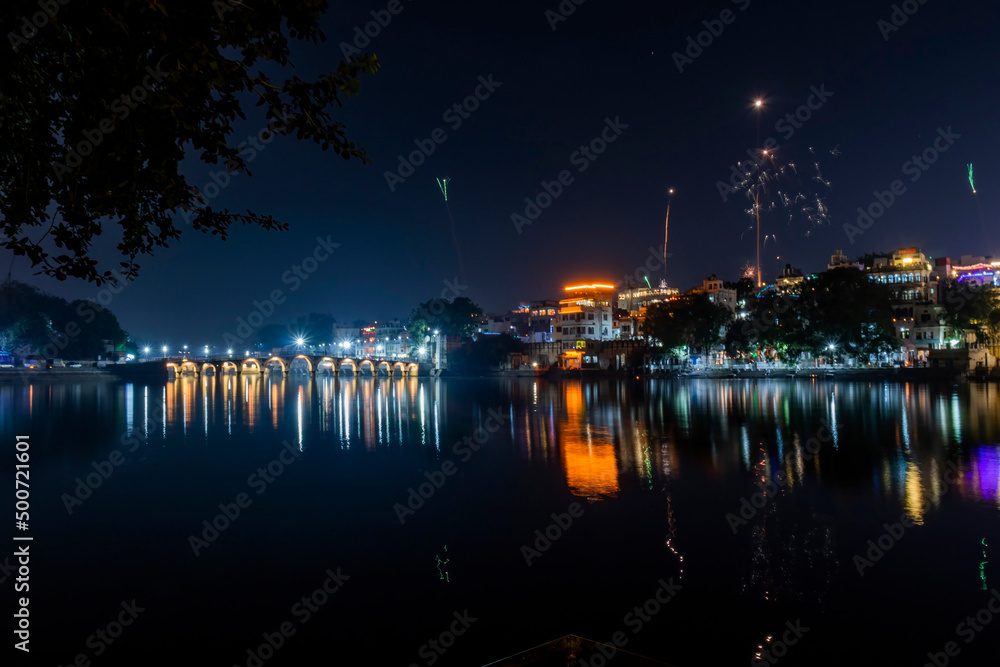 Udaipur city lights at night Udaipur city lights at night