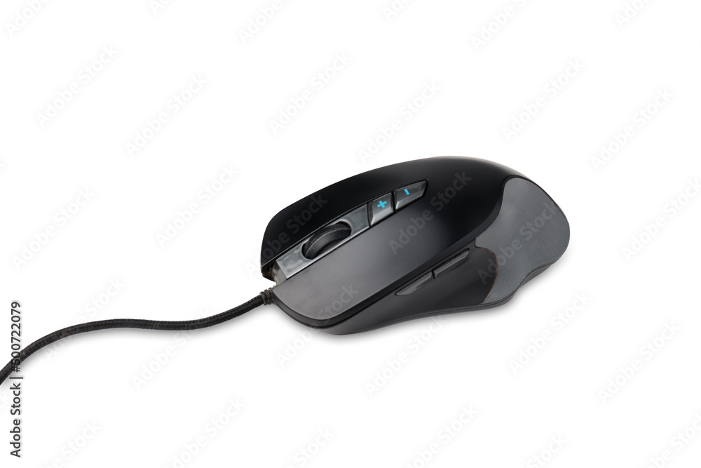 Black computer mouse isolated on white background Black computer mouse isolated on white background
