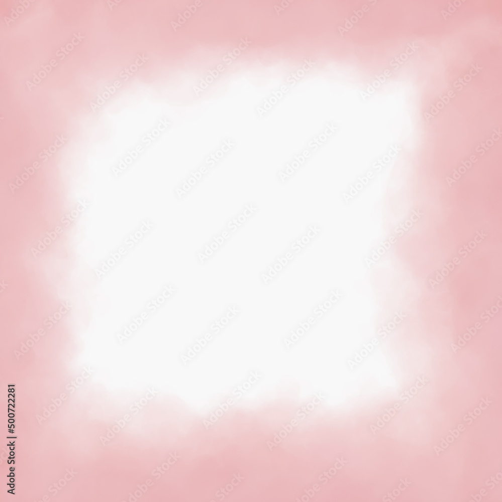 light pink watercolor frame on white background light pink watercolor frame on white background