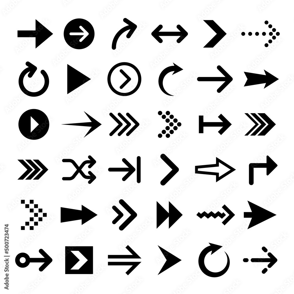 Collection of Arrow icon with Different shape, Vector. Collection of Arrow icon with Different shape, Vector.