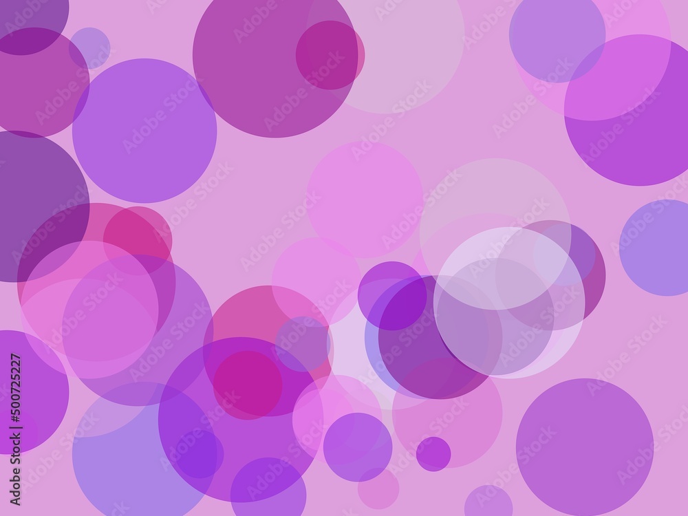 Abstract violet circles with plum background