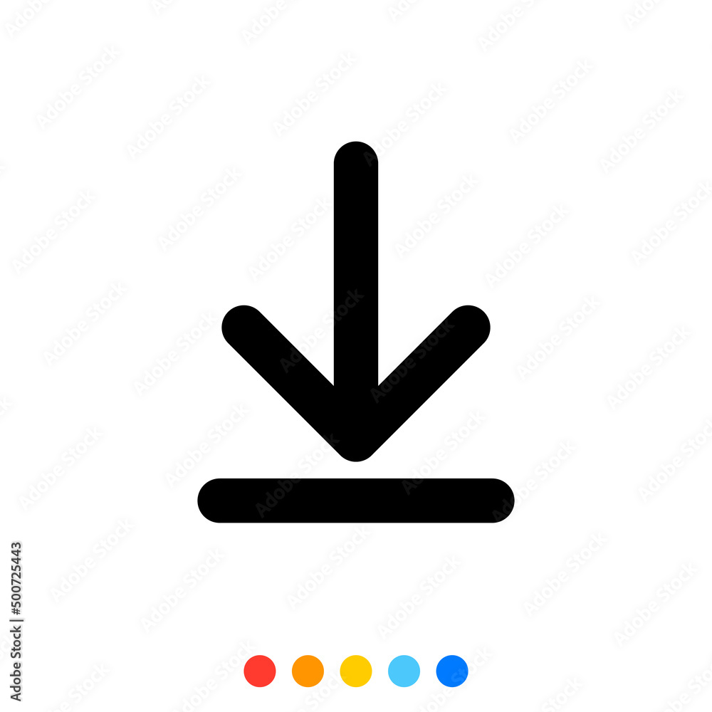 Download symbol, Icon, Vector, Illustration. Download symbol, Icon, Vector, Illustration.