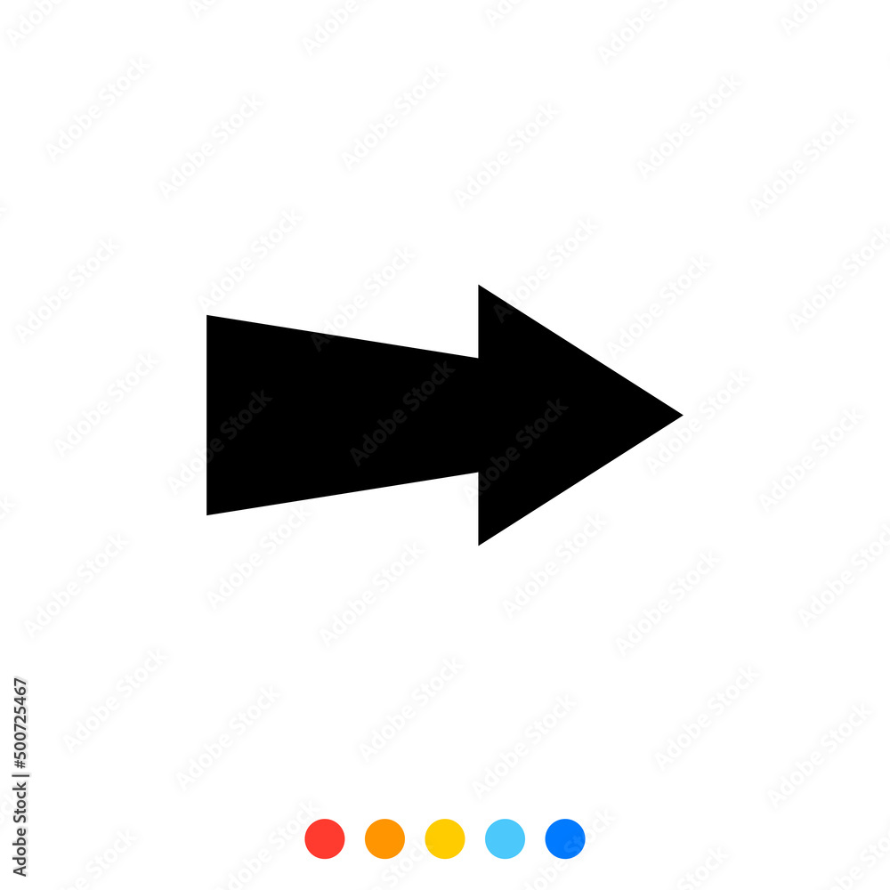 Black arrow icon, Vector, Illustration. Black arrow icon, Vector, Illustration.