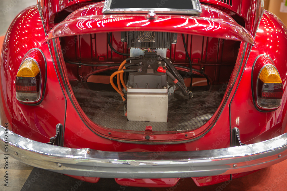Bangkok Thailand March 9 2022 Vintage VW beetle converted to