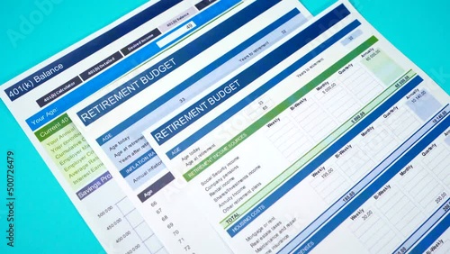 Concept Pension accumulation. Retirement budget