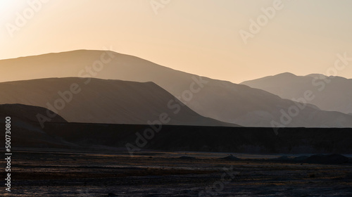 Sunset in the mountains. Ni...