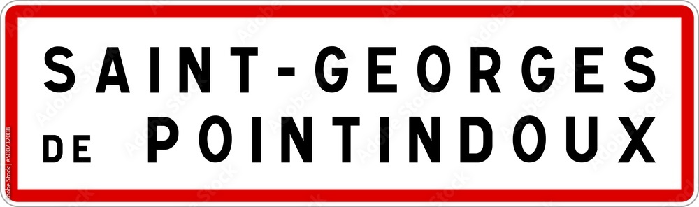 Panneau entrée ville agglomération Saint-Georges-de-Pointindoux / Town entrance sign Saint-Georges-de-Pointindoux Panneau entrée ville agglomération Saint-Georges-de-Pointindoux / Town entrance sign Saint-Georges-de-Pointindoux