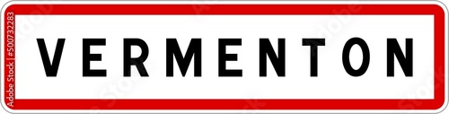 Panneau entrée ville agglomération Vermenton / Town entrance sign Vermenton