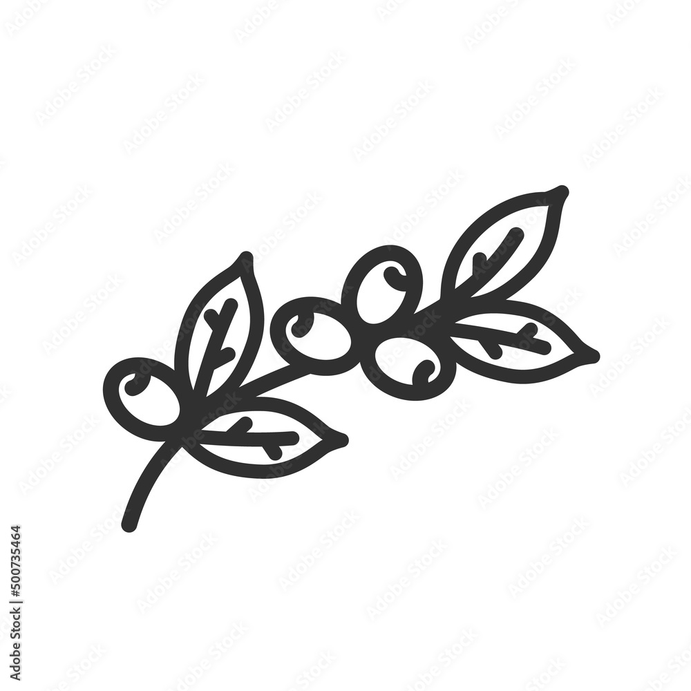 Coffee branch line icon or linear style pictogram isolated. Vector outline Symbol, logo for cafe or shop. Coffee branch line icon or linear style pictogram isolated. Vector outline Symbol, logo for cafe or shop.