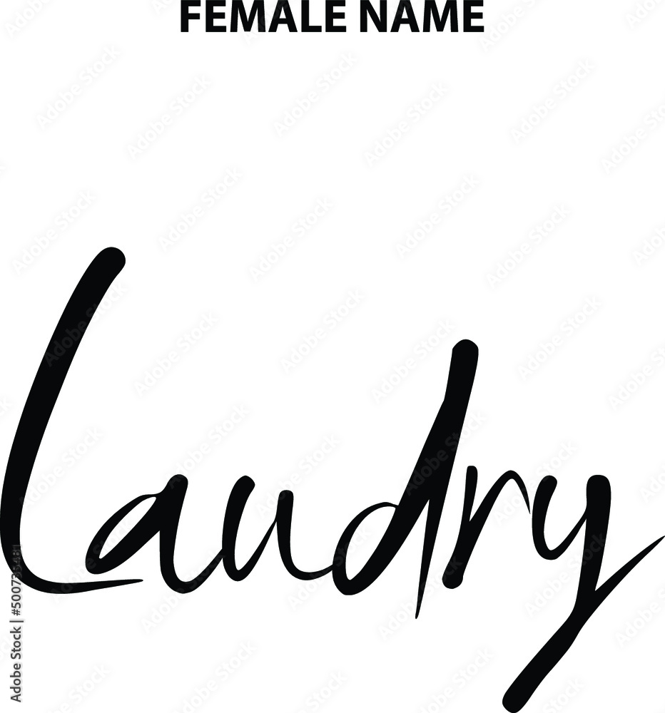 Obraz premium Landry Girl Name Alphabetical Text