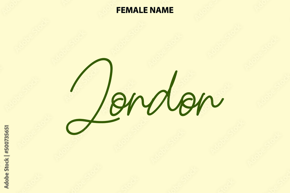 Cursive Text Lettering Girl Name Design London on Light Yellow Background Cursive Text Lettering Girl Name Design London on Light Yellow Background