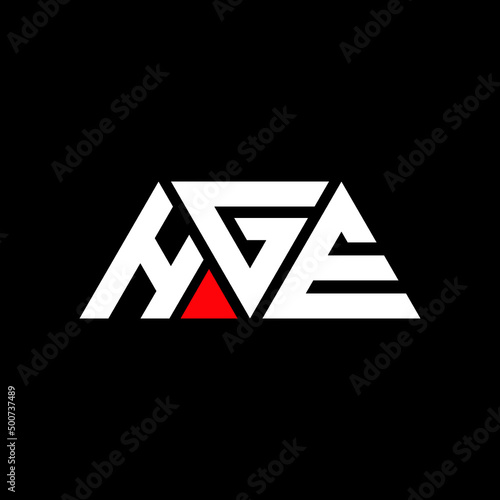 HGE triangle letter logo design with triangle shape. HGE triangle logo design monogram. HGE triangle vector logo template with red color. HGE triangular logo Simple, Elegant, and Luxurious Logo...